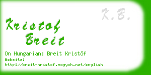 kristof breit business card